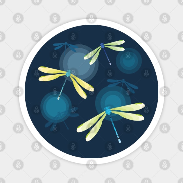 Little blue damselfly Magnet by Geramora Design